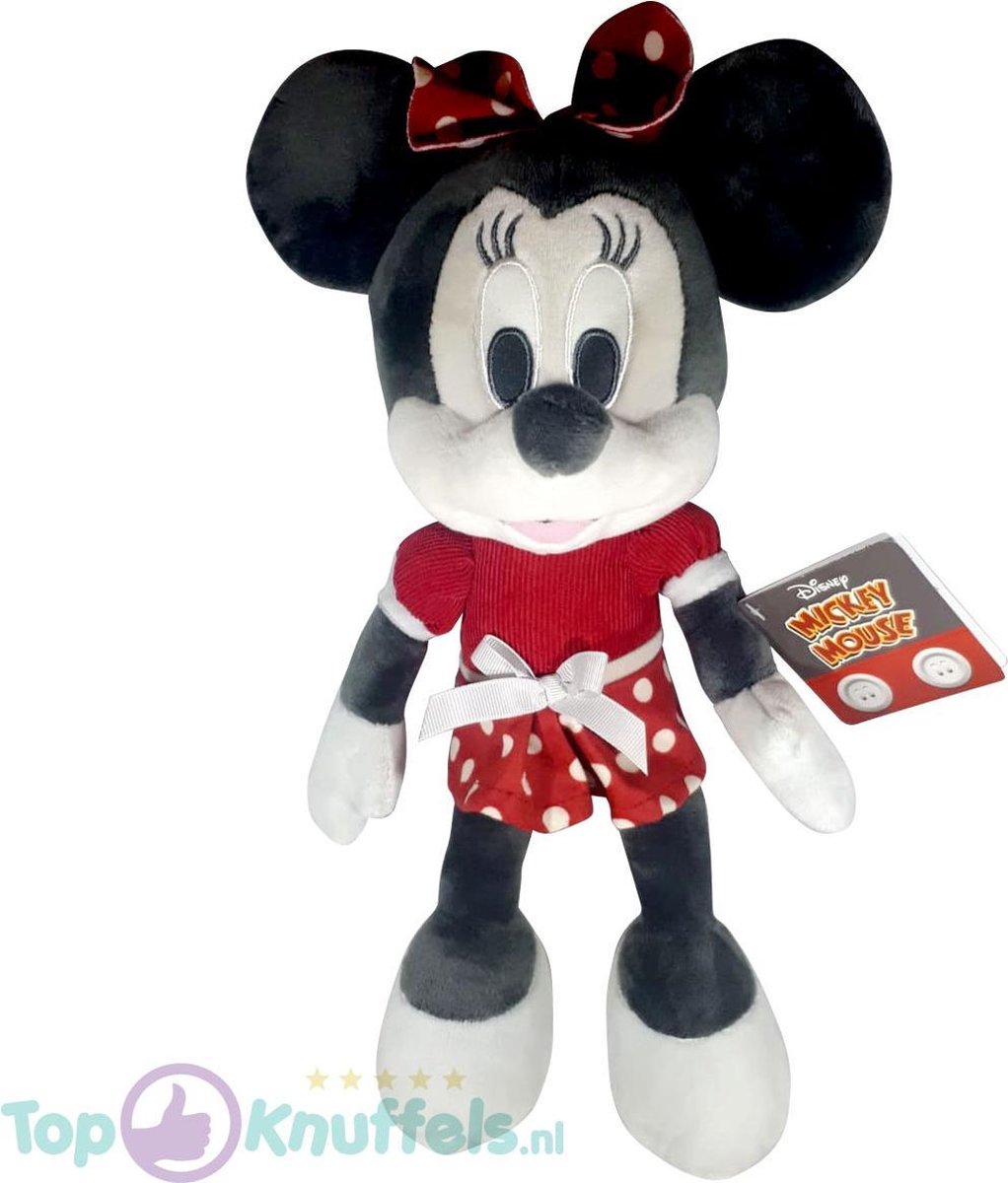 Disney Minnie Mouse Retro 33 cm | Minie Mouse & Mickey Mouse pluche speelgoed knuffel | Peluche Minnie Mouse 33cm